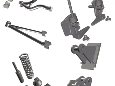 Drag Suspension Combo Pack Caltracks Coil Overs Struts etc 3D print model