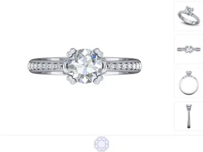 Women ring 3dm stl render detail 3D print model 20