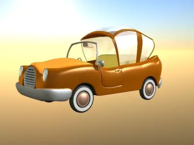 Cartoon car 3D model Low-poly 3D model
