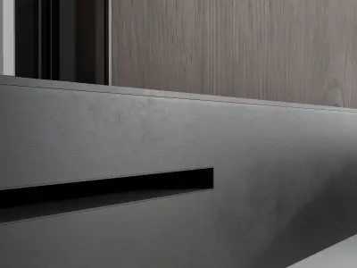 Decorative wall with fireplace set 18 3D model