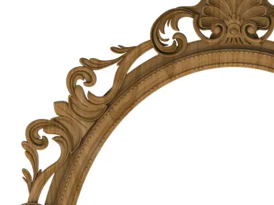 Carved picture frame STL 3D model 100