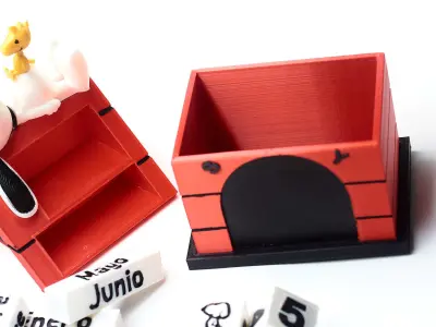 Snoopy and Woodstock Perpetual Desk Calendar 3D print model