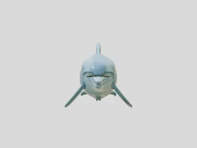 Realistic Dolphin 3D Model with Detailed PBR Textures Low-poly 3D model