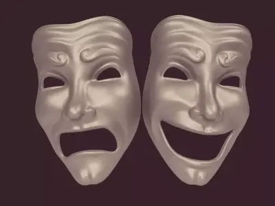 Theater Mask 3D model