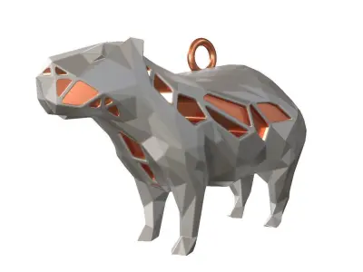 Animal Charm Capybara Pendant 3D print model