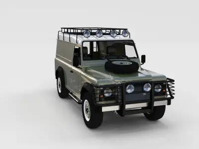 Full Land Rover Defender 110 Hard Top rev 3D model