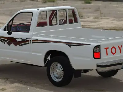 Toyota Huilx 2000-2005 Low-poly 3D model