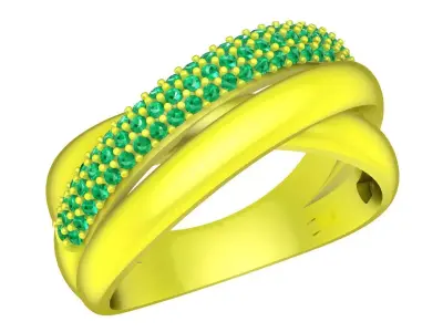 A7214 Luxury Korean Style Diamond Fashion Women Ring 3D print model