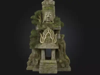 Temple in the Jungle  Lost Majesty Amid Natures Embrace 3D model