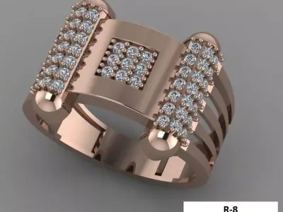 rings 3D print model 7