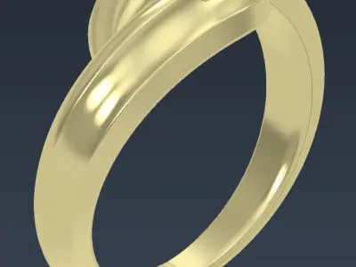 Lips Heart Ring 3D print model