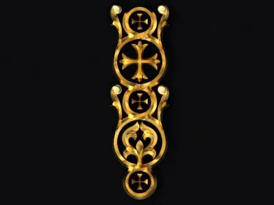 Central decor ornament for furniture 3D model 222