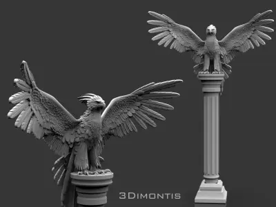 phoenix sculpture 3D print model