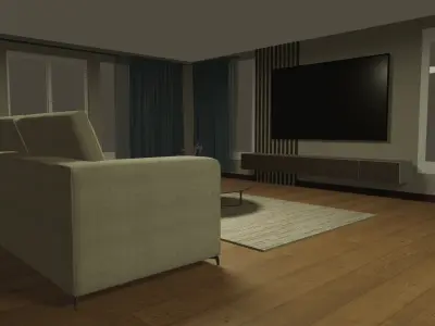 house interior Scene Low-poly 3D model