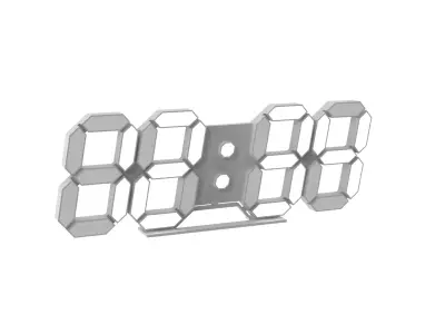 Digital Clock Low-poly 3D model