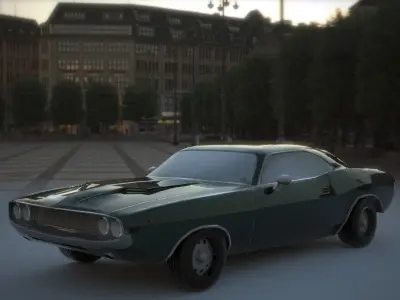 Garage cabinet with drawers on wheels Low-poly 3D model