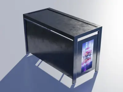 Bus Stop Low-poly 3D model