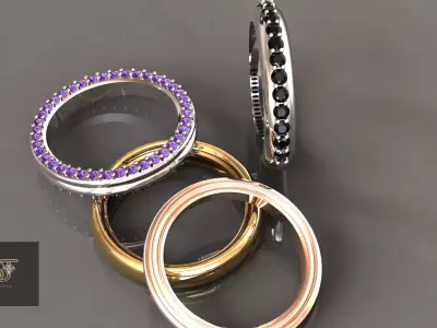 Diamond rings 3D print model