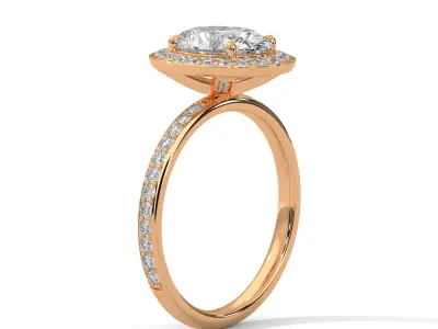 solitaire ring with detail images and 360 render videos 53 3D print model