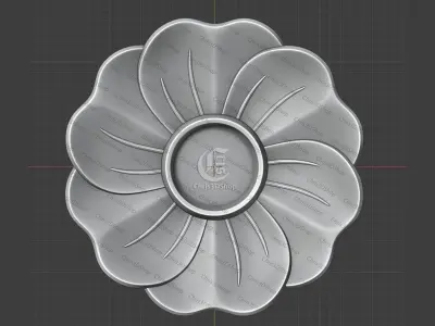 Flower Shaped Tray V2 - 3D STL Files For CNC and 3D Printer  3D model