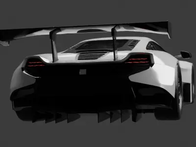 sport race car Low-poly 3D model