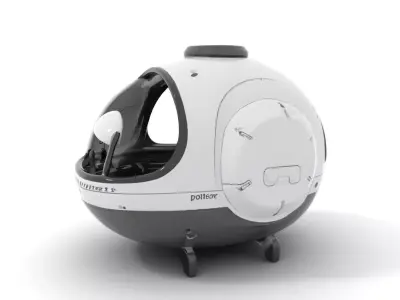 Futuristic Pod Vehicle Model Pack Low-poly 3D model