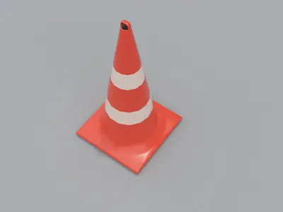 Traffic Cone  Free low-poly 3D model