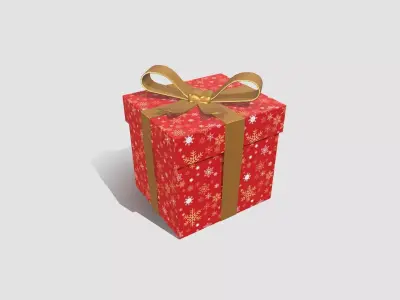 Gift Box Low-poly PBR  Free low-poly 3D model