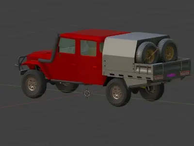 45 Series Land Cruiser Low-poly 3D model