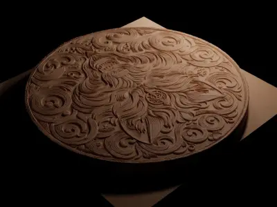 Fenrir CNC 3d Print High Relief Sand Casting 3D print model