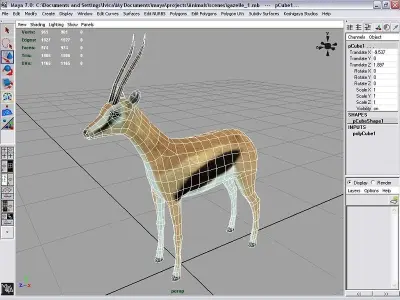 gazelle Low-poly 3D model