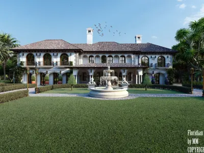 Floridians Spanish style mansion  3D model