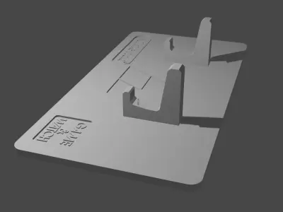 Zelda Game and Watch Stand for console - Triforce Logo V2 3D model