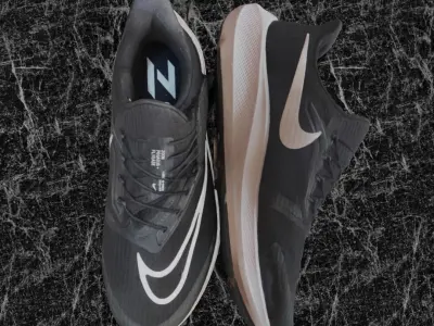 NIKE FLY EASE 2  3D SHOES - BLACK Low-poly 3D model