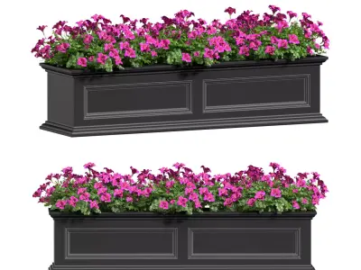 Window and Balcony Flower Box Pot 3D model