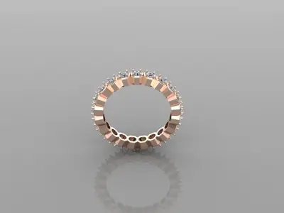 Solitaire Ring Version 1 SR47 3D model