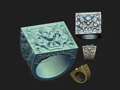 biker ring with motor  4 3D print model