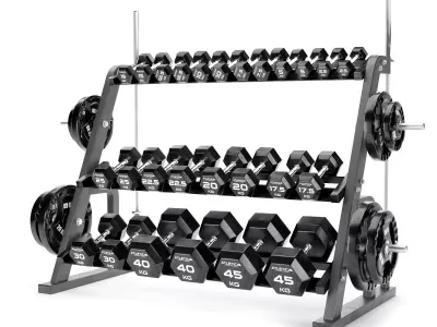 Weight Storage Racks Dumbbell Set022 3D model