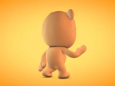Teddy Baby Bear Low-poly 3D model