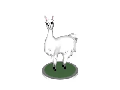 Grumpy Llama 3D model
