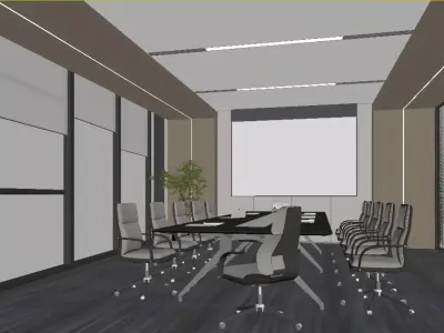 Modern Conference Room 3D model