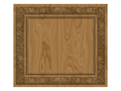 Carved picture frame STL 3D model 101