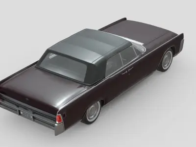 Lincoln Continental 1964 Low-poly 3D model
