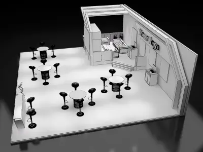 Booth Exhibition Stand a226a 3D model