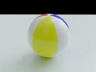 Low Poly Rigged Beach Ball Low-poly 3D model