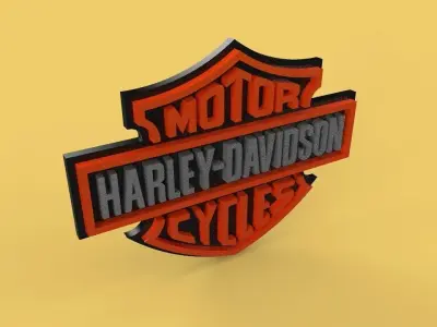  HARLEY DAVIDSON EMBLEM LOGO BADGE SYMBOL ICON HDC CLUB 3D model
