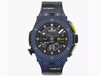 Hublot Big Bang Unico 45mm Golf Blue Luxury Watch 3D model
