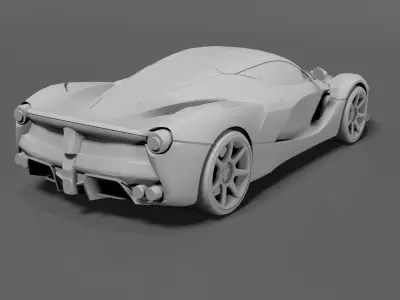 Ferrari LaFerrari low-poly 3d model Low-poly 3D model