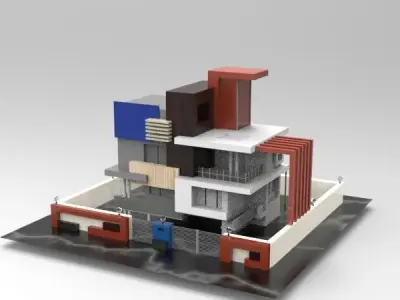 Modern House 3D Model 3D model get