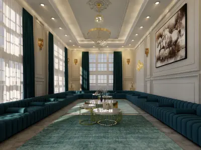 Luxury Majlis Interior Design 3D model